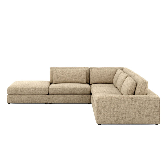 Bloor 4-Piece Sectional W/ Ottoman - Easthill Wheat