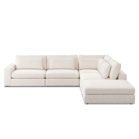 Bloor 4-Piece Sectional W/ Ottoman - Essence Natural