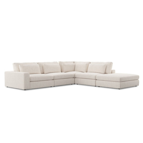 Bloor 4-Piece Sectional W/ Ottoman - Essence Natural