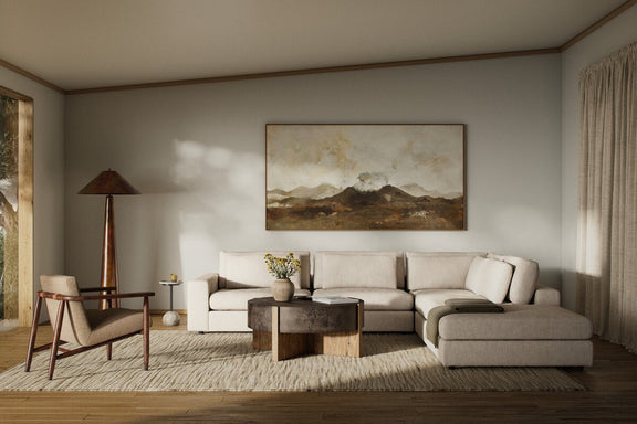 Bloor 4-Piece Sectional W/ Ottoman - Essence Natural