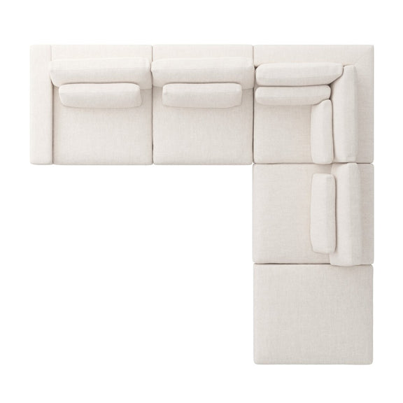 Bloor 4-Piece Sectional W/ Ottoman - Essence Natural