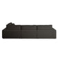 Bloor 4-Piece Sectional W/ Ottoman - Landale Charcoal