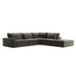 Bloor 4-Piece Sectional W/ Ottoman - Landale Charcoal