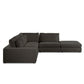 Bloor 4-Piece Sectional W/ Ottoman - Landale Charcoal