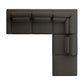 Bloor 4-Piece Sectional W/ Ottoman - Landale Charcoal