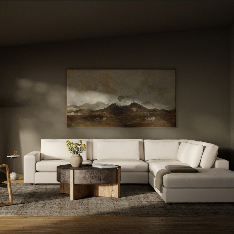 Bloor 4-Piece Sectional W/ Ottoman - Crypton Nomad Marshmallow