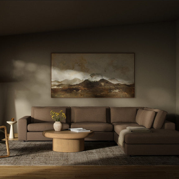 Bloor 4-Piece Sectional W/ Ottoman - Crypton Nomad Mushroom