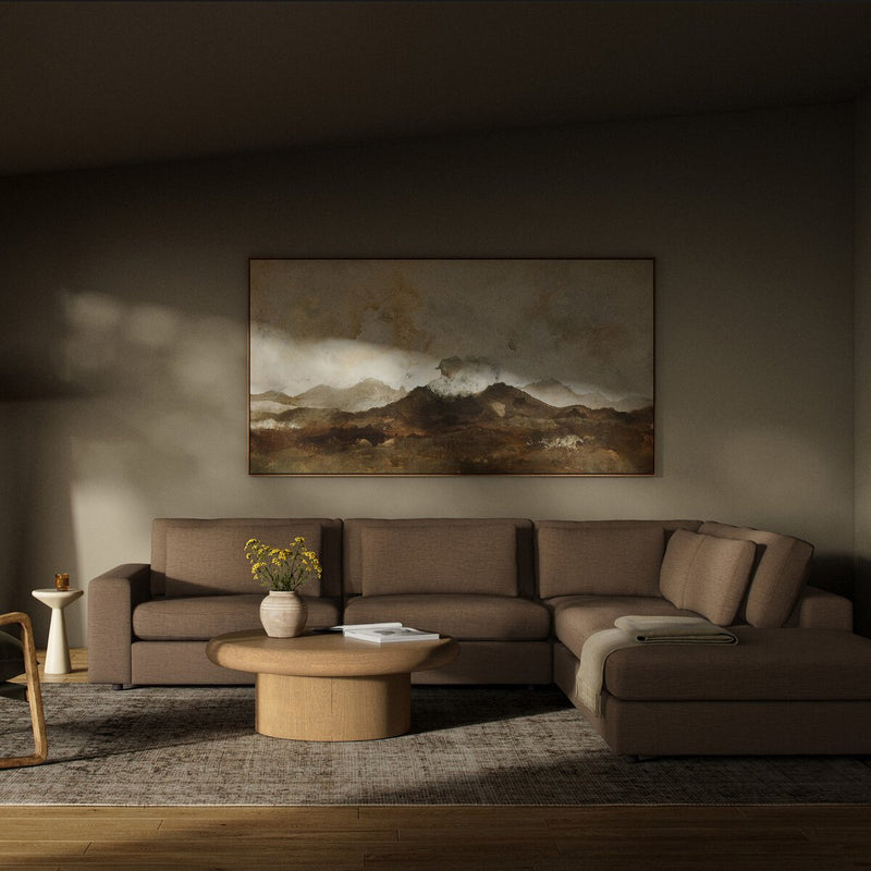 Bloor 4-Piece Sectional W/ Ottoman - Crypton Nomad Mushroom