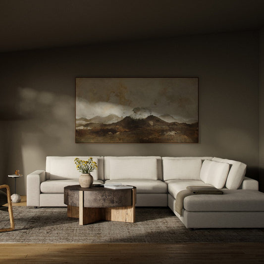 Bloor 4-Piece Sectional W/ Ottoman - Crypton Nomad Snow