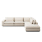 Bloor 4-Piece Sectional W/ Ottoman - Crypton Nomad Snow