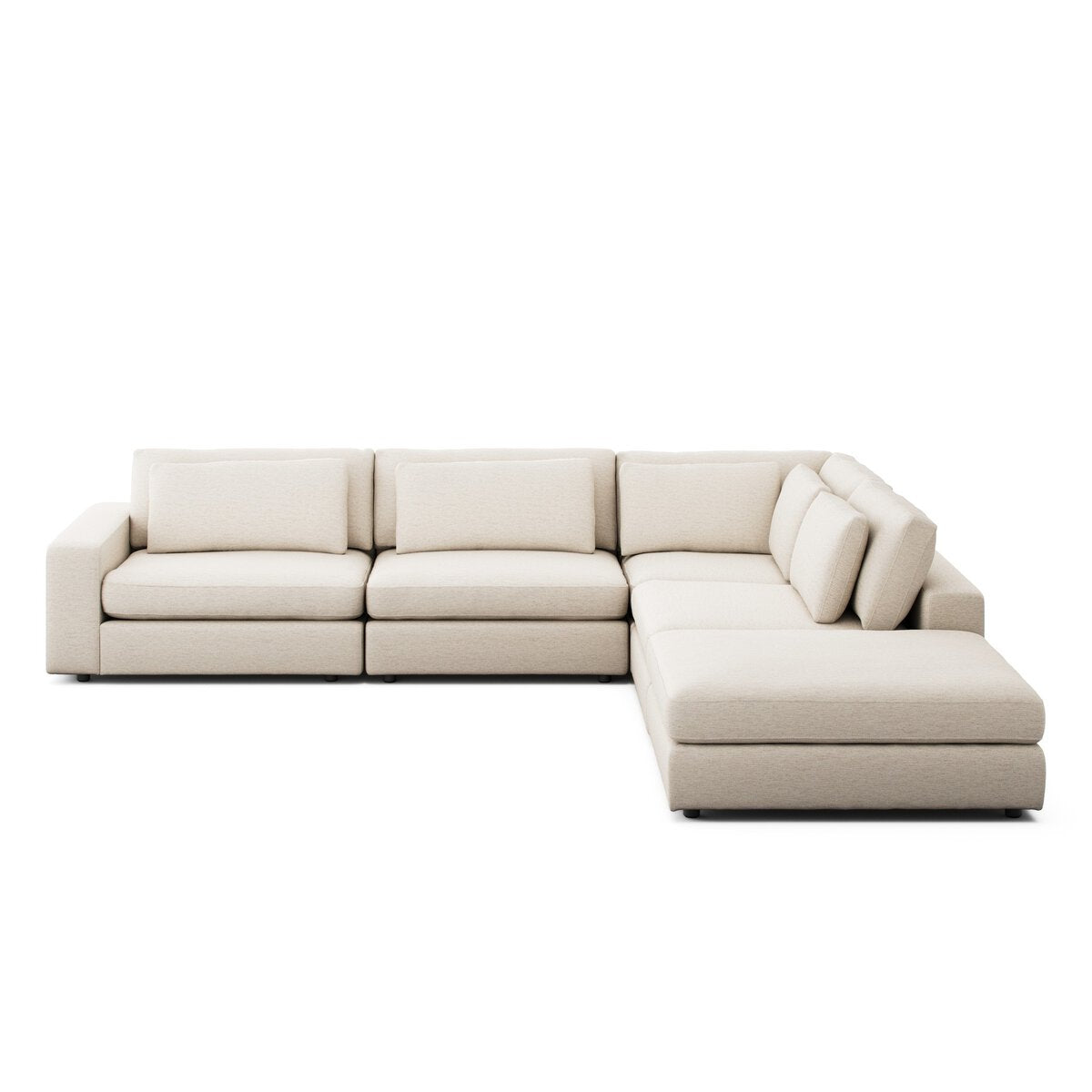 Bloor 4-Piece Sectional W/ Ottoman - Crypton Nomad Snow