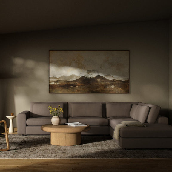 Bloor 4-Piece Sectional W/ Ottoman - Savoy Coffee