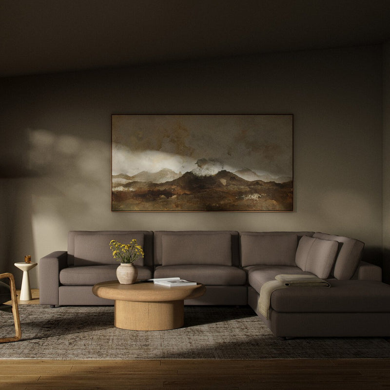Bloor 4-Piece Sectional W/ Ottoman - Savoy Coffee