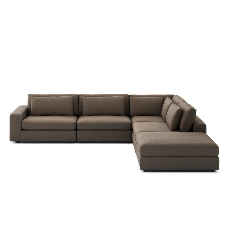 Bloor 4-Piece Sectional W/ Ottoman - Savoy Coffee