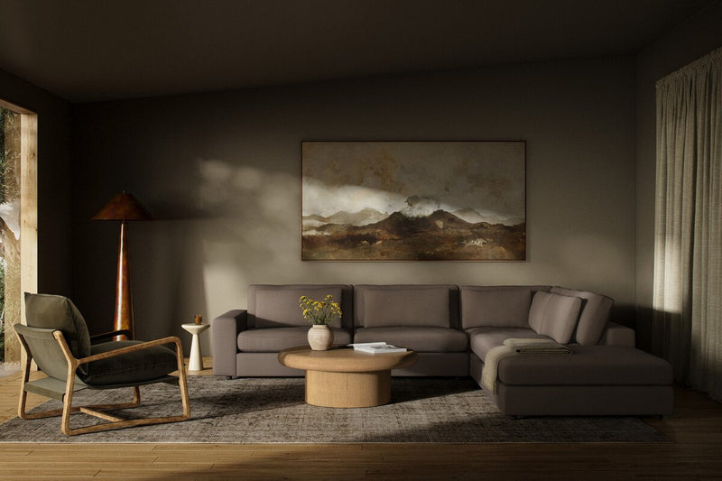 Bloor 4-Piece Sectional W/ Ottoman - Savoy Coffee