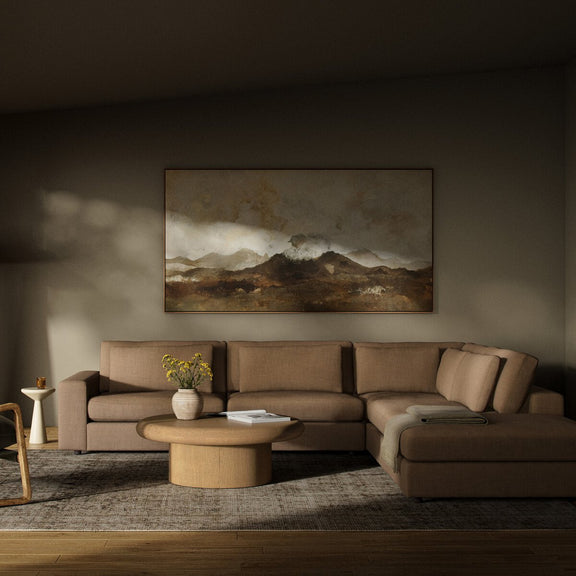 Bloor 4-Piece Sectional W/ Ottoman - Savoy Ochre