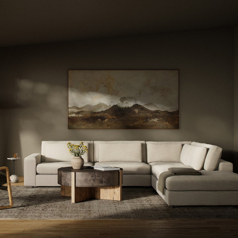 Bloor 4-Piece Sectional W/ Ottoman - Savoy Parchment