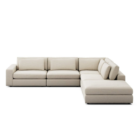 Bloor 4-Piece Sectional W/ Ottoman - Savoy Parchment