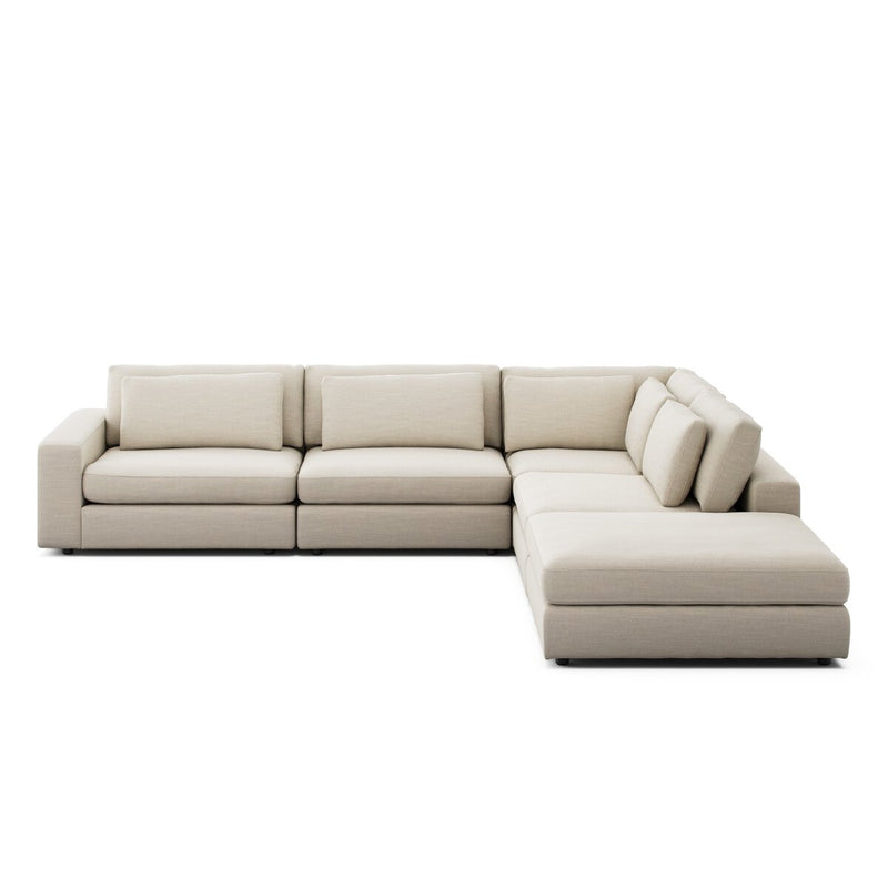 Bloor 4-Piece Sectional W/ Ottoman - Savoy Parchment
