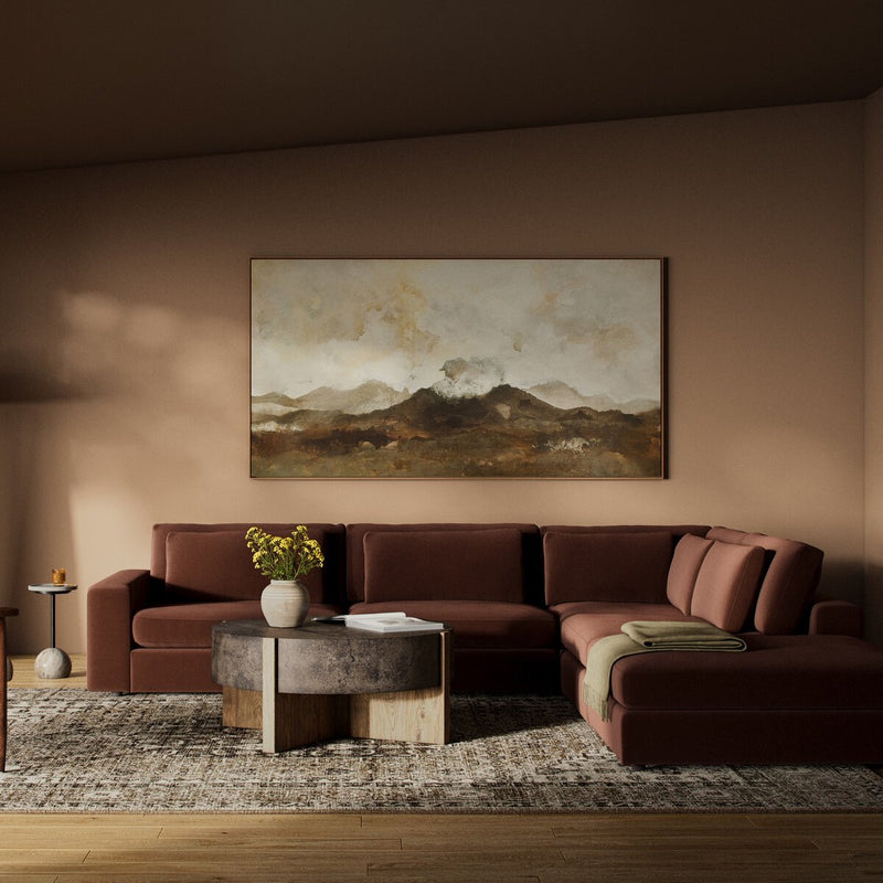 Bloor 4-Piece Sectional W/ Ottoman - Surrey Auburn