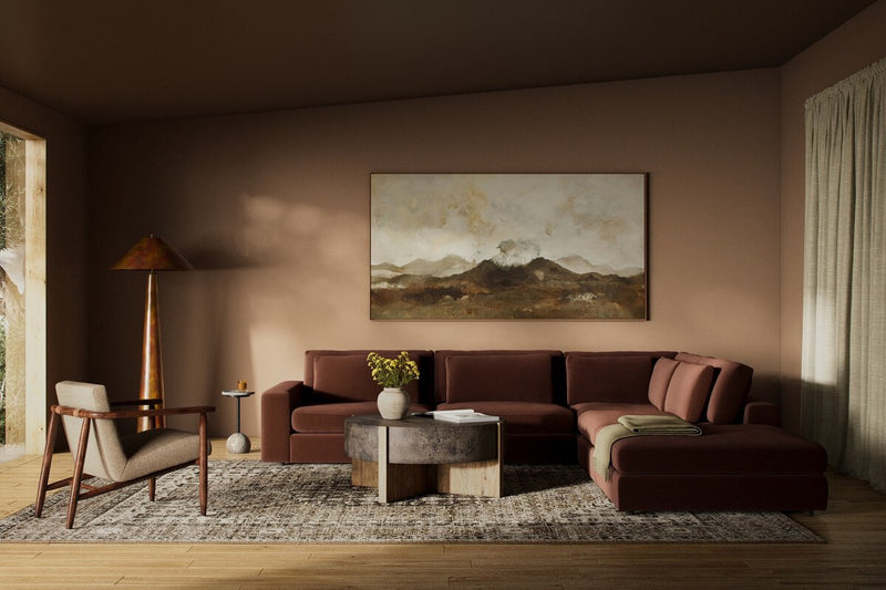 Bloor 4-Piece Sectional W/ Ottoman - Surrey Auburn