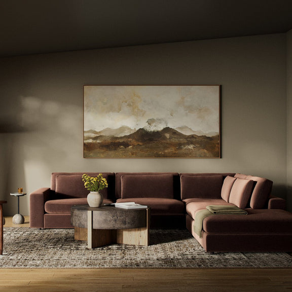 Bloor 4-Piece Sectional W/ Ottoman - Surrey Cocoa