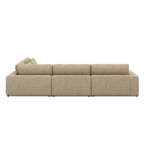 Bloor 4-Piece Sectional W/ Ottoman - Easthill Wheat