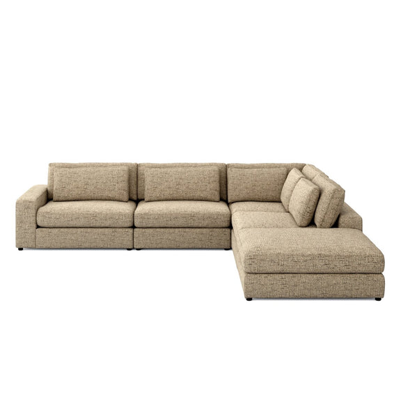 Bloor 4-Piece Sectional W/ Ottoman - Easthill Wheat
