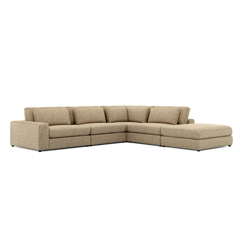 Bloor 4-Piece Sectional W/ Ottoman - Easthill Wheat