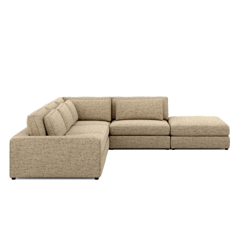 Bloor 4-Piece Sectional W/ Ottoman - Easthill Wheat