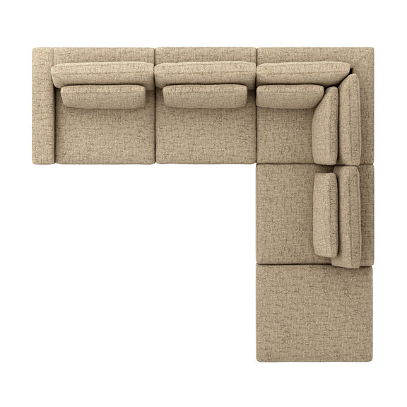 Bloor 4-Piece Sectional W/ Ottoman - Easthill Wheat