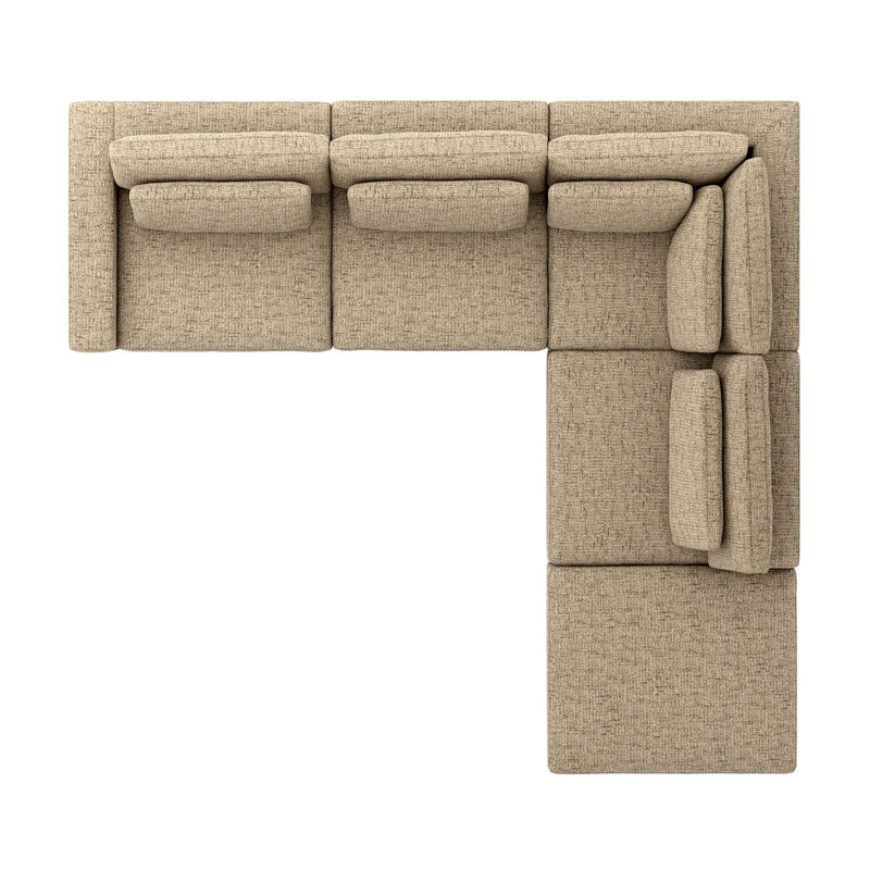 Bloor 4-Piece Sectional W/ Ottoman - Easthill Wheat