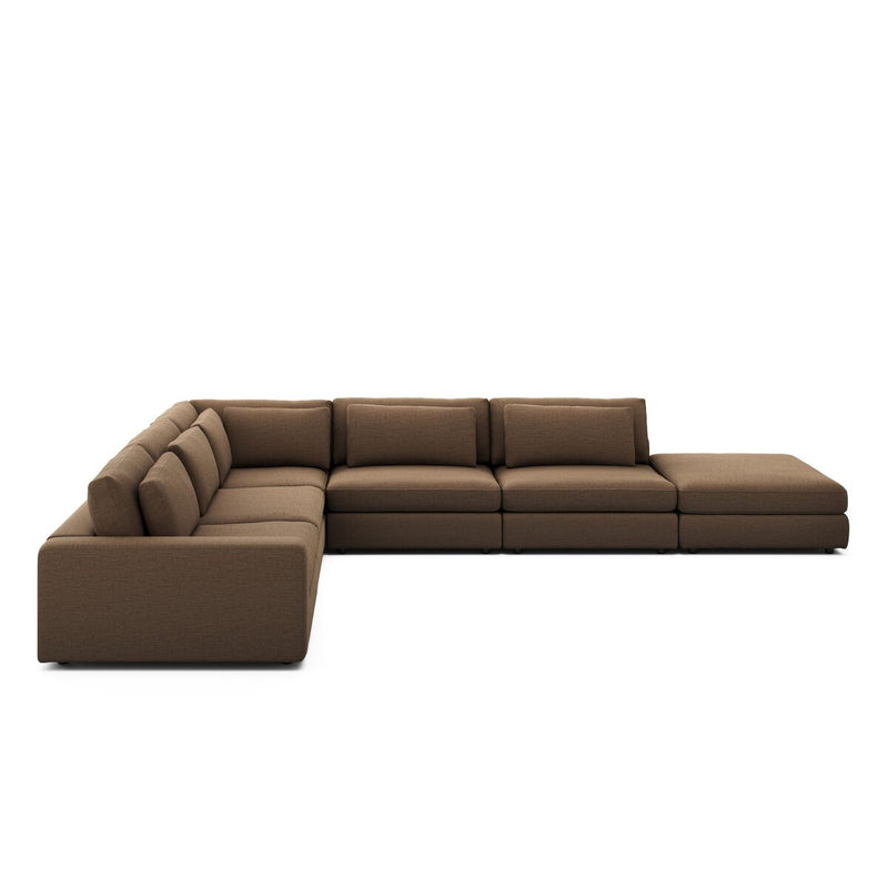 Bloor 5-Piece Sectional - Crypton Nomad Mushroom
