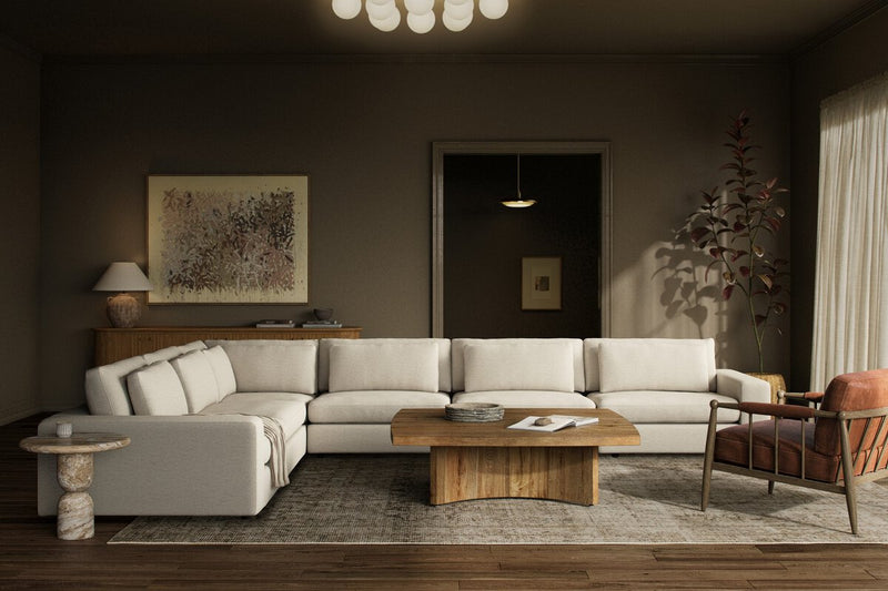Bloor 6-Piece Sectional - Crypton Nomad Snow