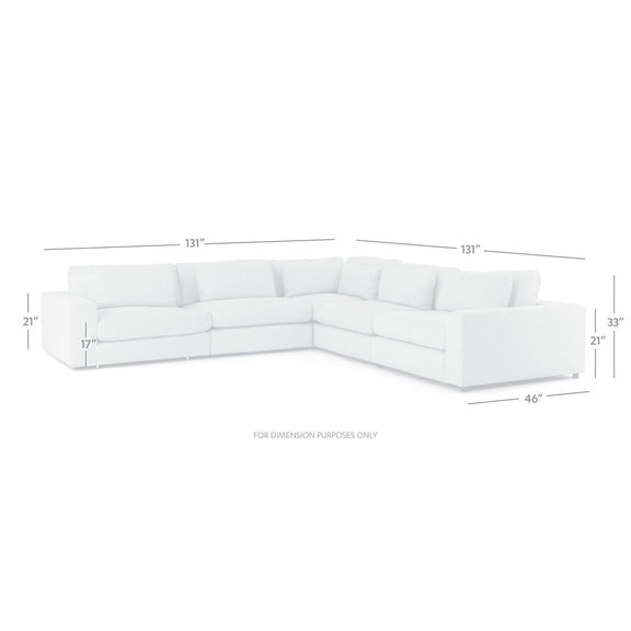Bloor 5-Piece Sectional - Landale Charcoal