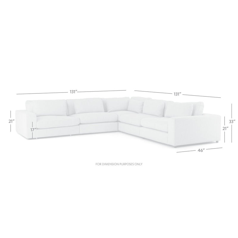 Bloor 5-Piece Sectional - Landale Charcoal