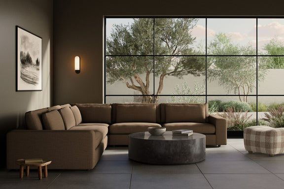 Bloor 5-Piece Sectional - Crypton Nomad Mushroom