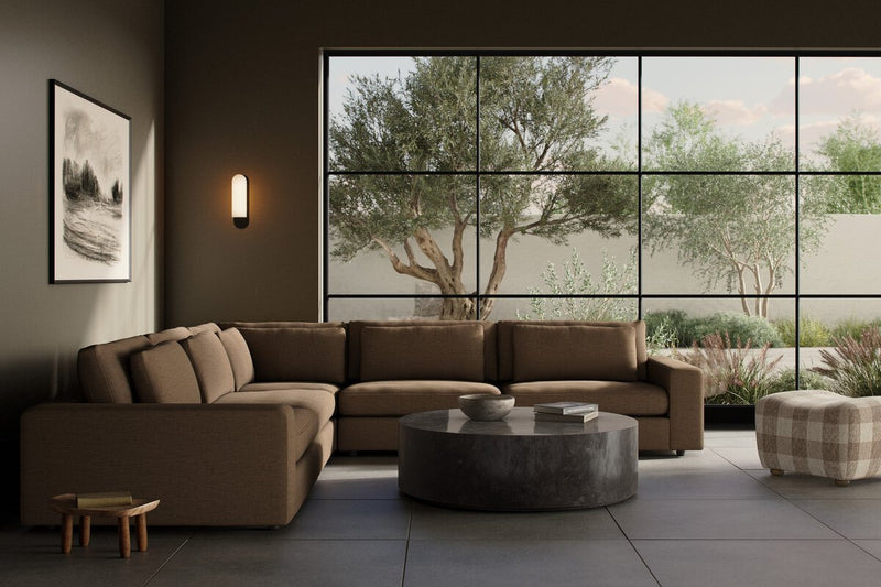 Bloor 5-Piece Sectional - Crypton Nomad Mushroom