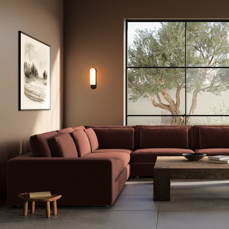 Bloor 5-Piece Sectional - Surrey Auburn