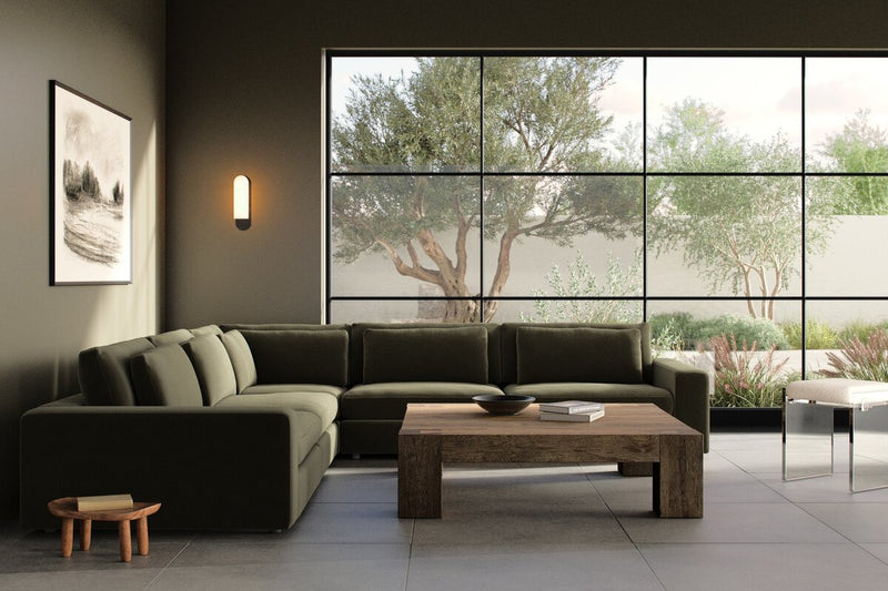 Bloor 5-Piece Sectional - Surrey Olive