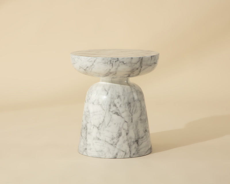 Lucida End Table - Marble Look