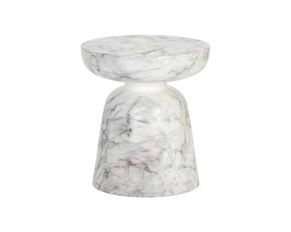 Lucida End Table - Marble Look