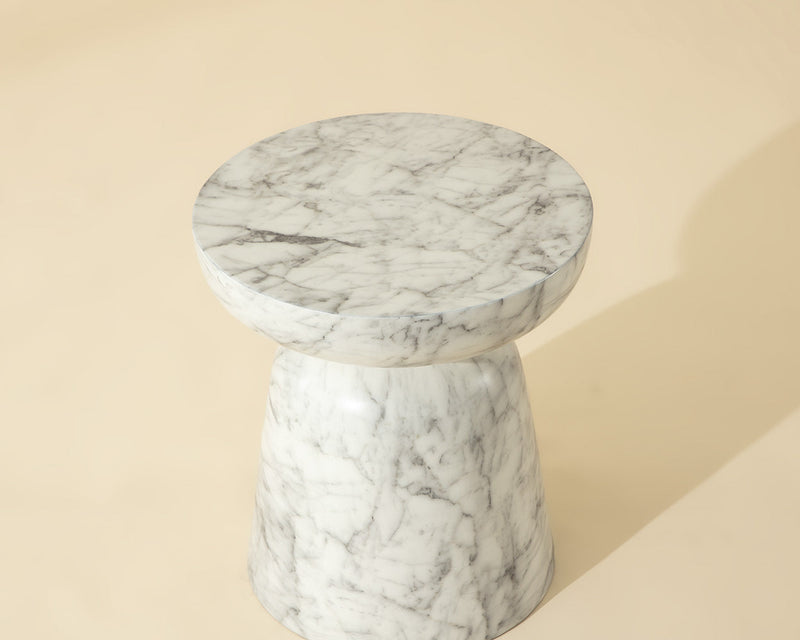 Lucida End Table - Marble Look