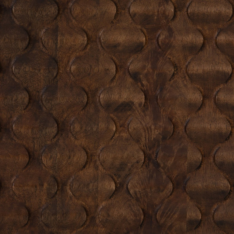 Rio Media Console - Round Cut Antique Brown