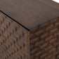 Rio Media Console - Round Cut Antique Brown