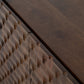 Rio Media Console - Round Cut Antique Brown