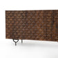 Rio Media Console - Round Cut Antique Brown