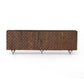 Rio Media Console - Round Cut Antique Brown