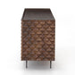 Rio Media Console - Round Cut Antique Brown