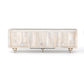Rio Media Console - Round Cut White Wash